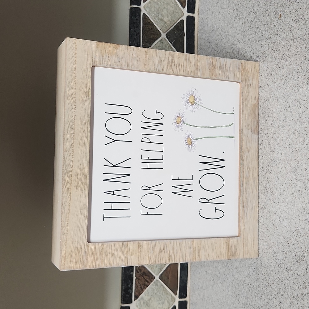 ⚫️RAE DUNN THANK YOU FOR HELPING ME GROW DECOR